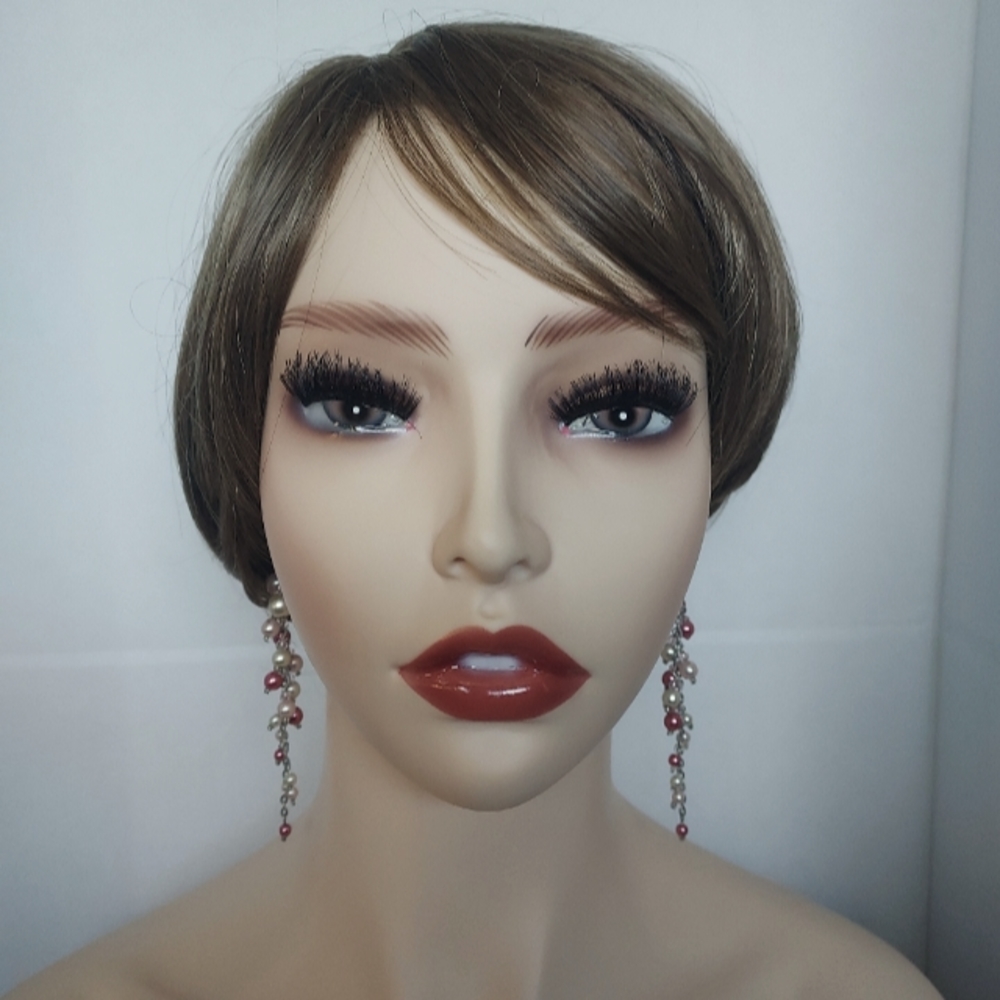 Vintage 1980's faux Pearl Shoulder Duster Earrings